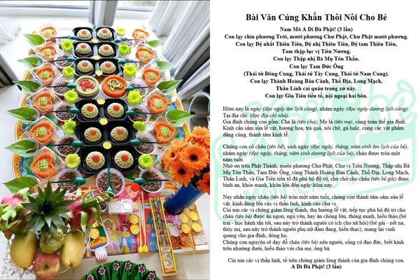 Bài Văn Cúng Khấn Thôi Nôi Cho Bé