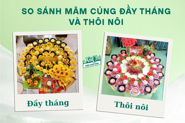 So Sánh Mâm Cúng Đầy Tháng Và Thôi Nôi