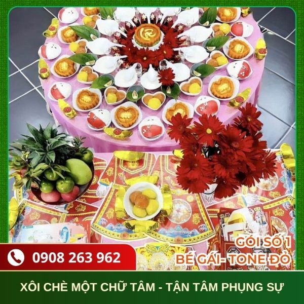 Mâm Cúng Thôi Nôi Bé Gái