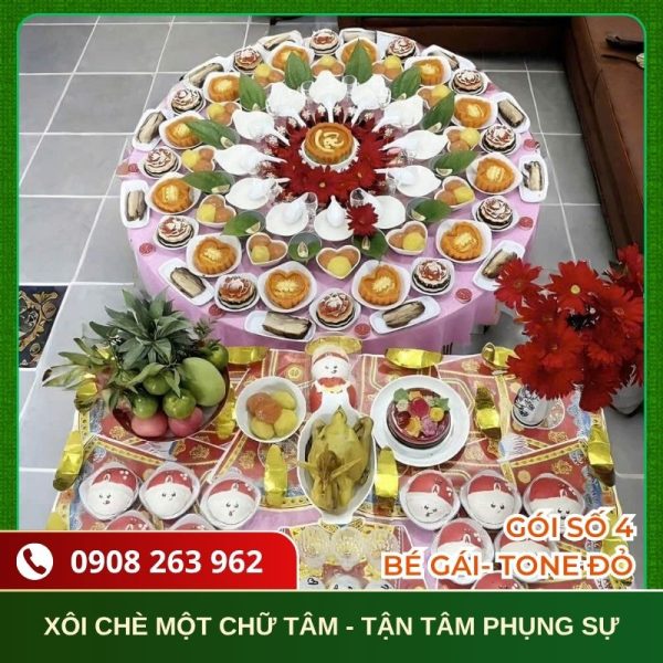 Mâm Cúng Thôi Nôi Bé Gái