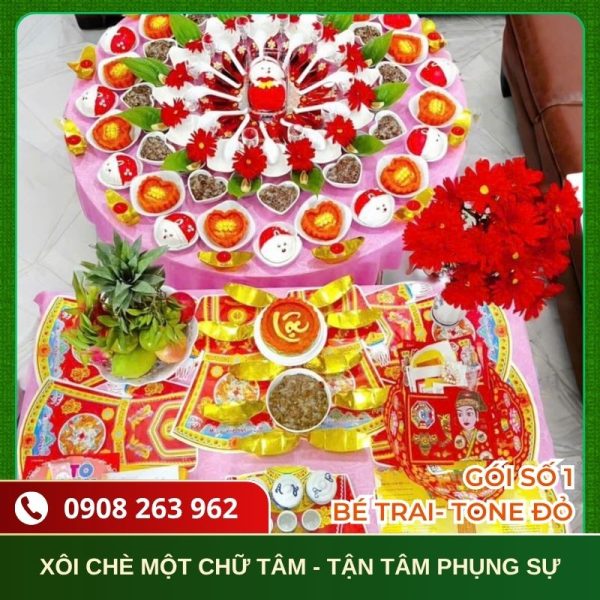 Mâm Cúng Thôi Nôi Bé Trai