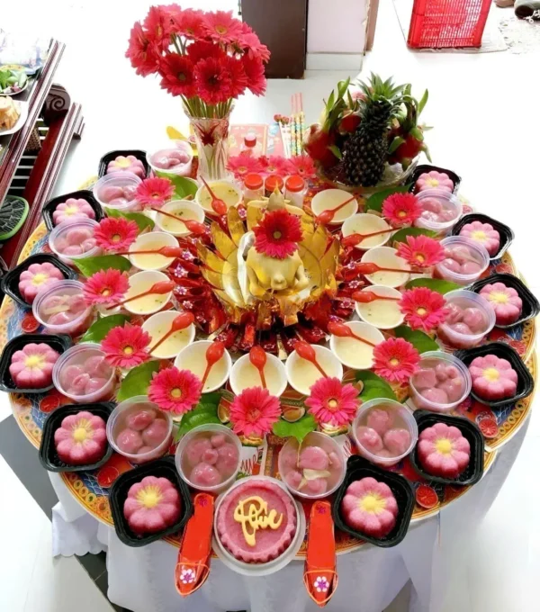 Nghi Lễ Mâm Cúng Đấy Tháng Cho Bé Gái