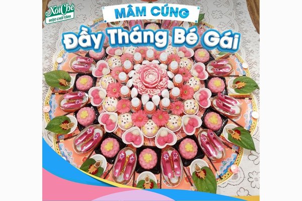 Tổ Chức Mâm Cúng Đầy Tháng Bé Gái Đơn Giản Tại Nhà – Gọn Gàng