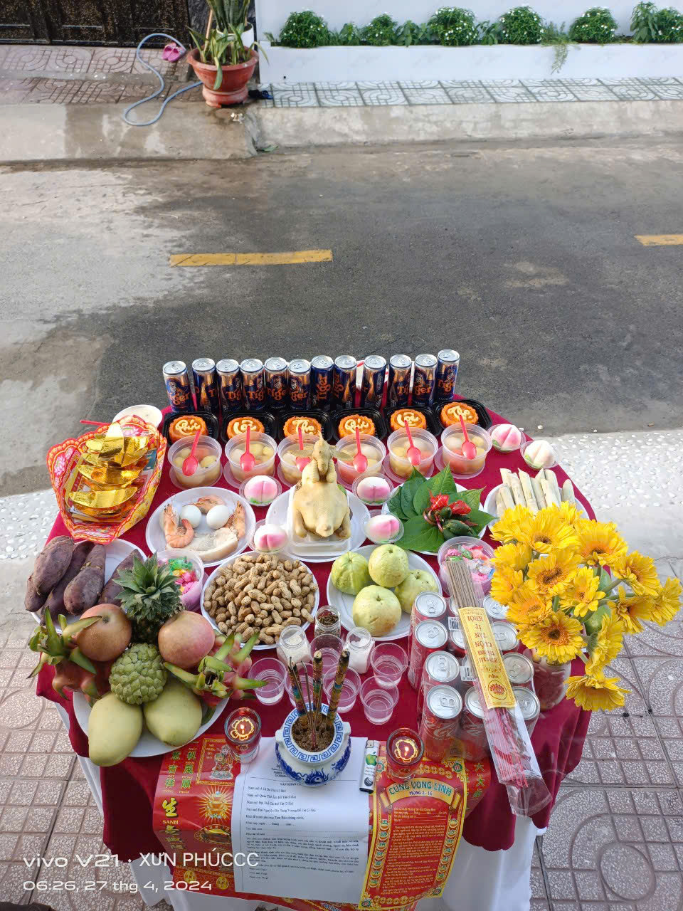 Mâm cúng cô hồn tháng 7